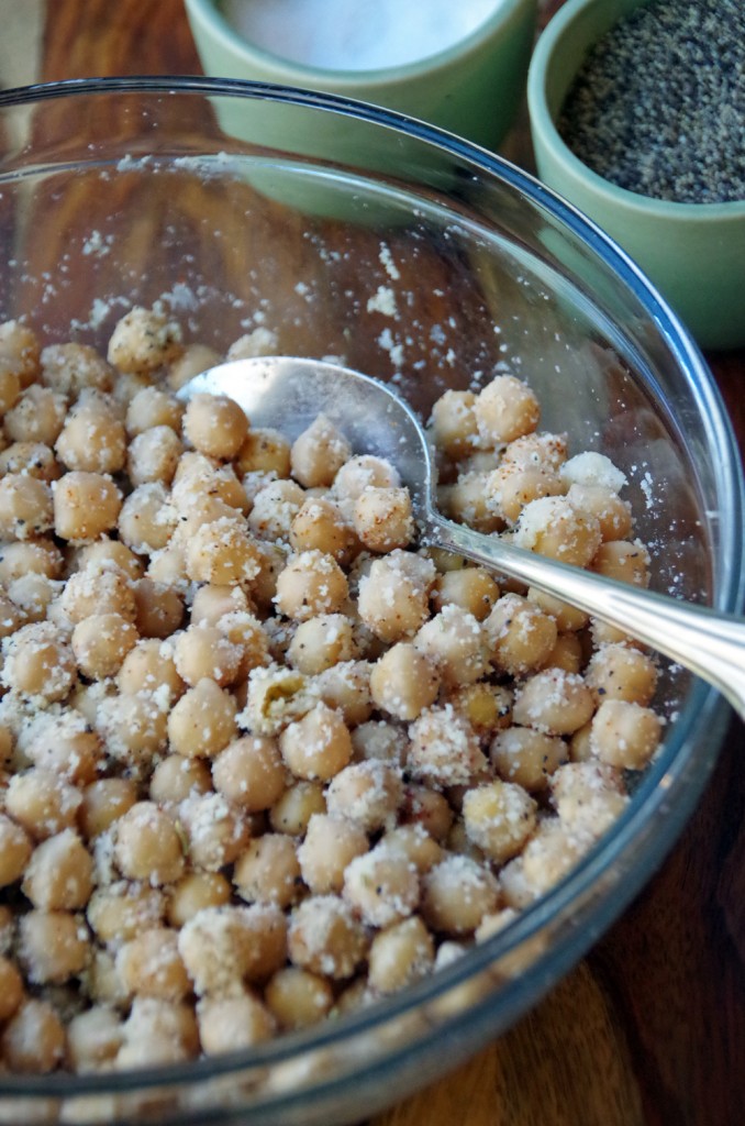 Spicy Roasted Chickpeas Snack Recipe with Rosemary and Garlic