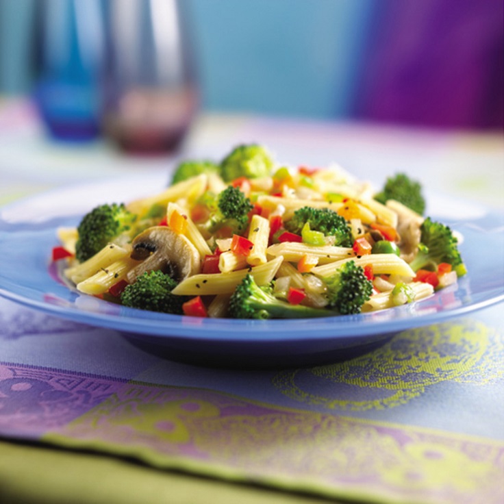 pasta-with-broccoli-mushrooms-and-peas