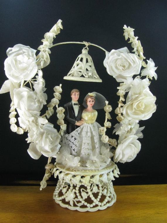 1950S Wedding Cakes
 1950s Wedding Cake Topper Bride and Groom by AntiquesonAscot