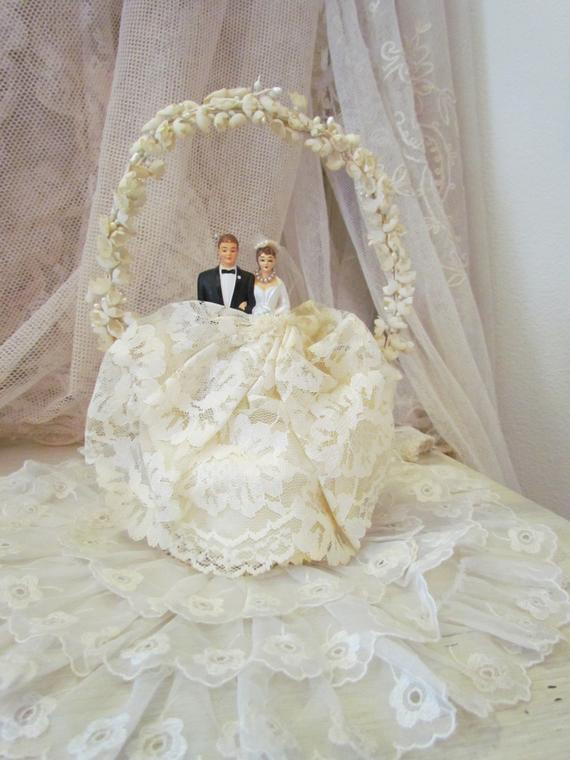 1950S Wedding Cakes
 Vintage 1950 s Wedding Cake Topper Bride In Tulle And