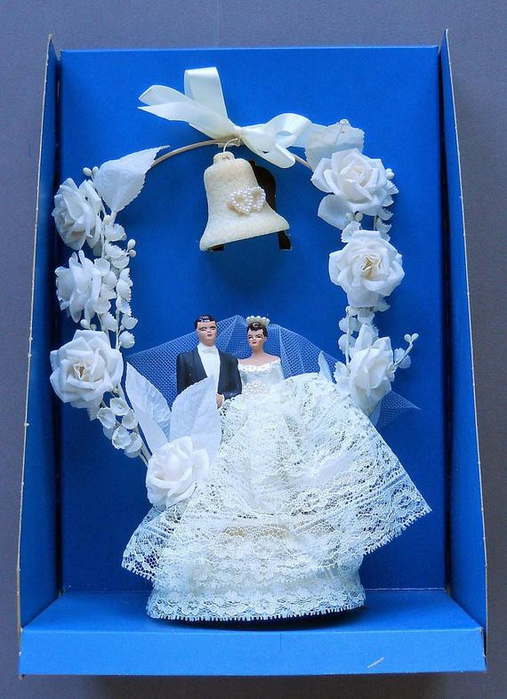 1950S Wedding Cakes
 Vintage 1950s Bride & Groom Wedding Cake Topper Unused