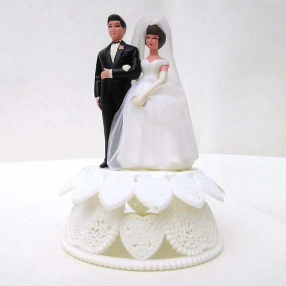 1950S Wedding Cakes
 1950s Wedding Cake Topper Bride and Groom Cake Topper