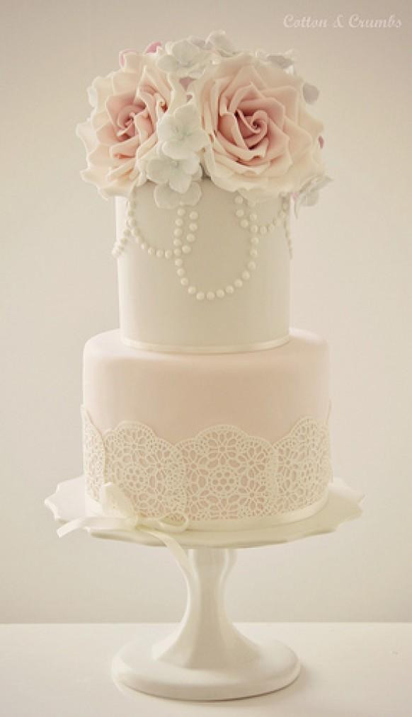 2 Tier Wedding Cakes
 Wedding Cakes Two Tier Cake Weddbook