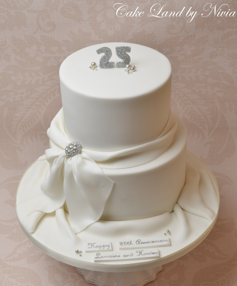 25Th Wedding Anniversary Cakes
 25Th Wedding Anniversary Cake CakeCentral