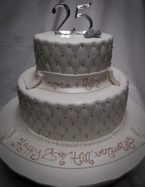 25Th Wedding Anniversary Cakes
 3 Tier 25th Anniversary Cake Ideas pictures Romantic 25th