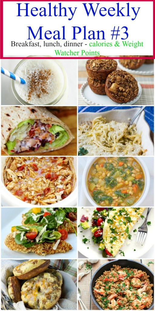 3 Healthy Meals Breakfast Lunch Dinner
 Healthy Weekly Meal Plan 3 Food Done Light