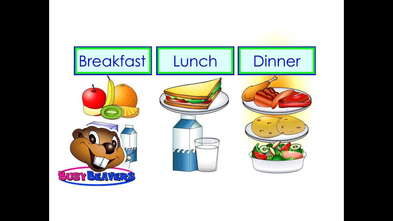 3 Healthy Meals Breakfast Lunch Dinner
 “Breakfast Lunch Dinner” Level 2 English Lesson 16