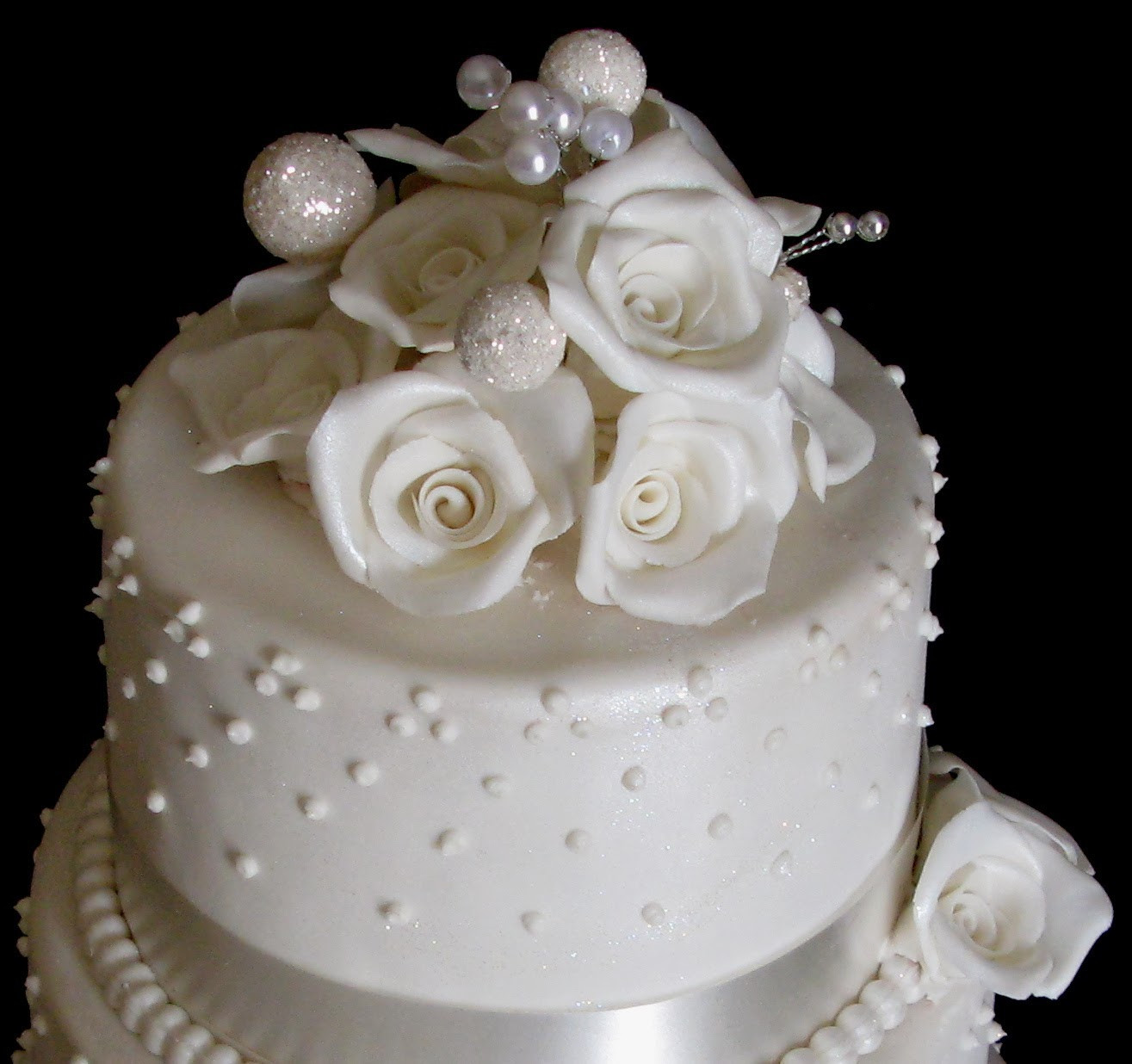 3 Layered Wedding Cakes
 Sugarcraft by Soni Three Layer Wedding Cake White Roses