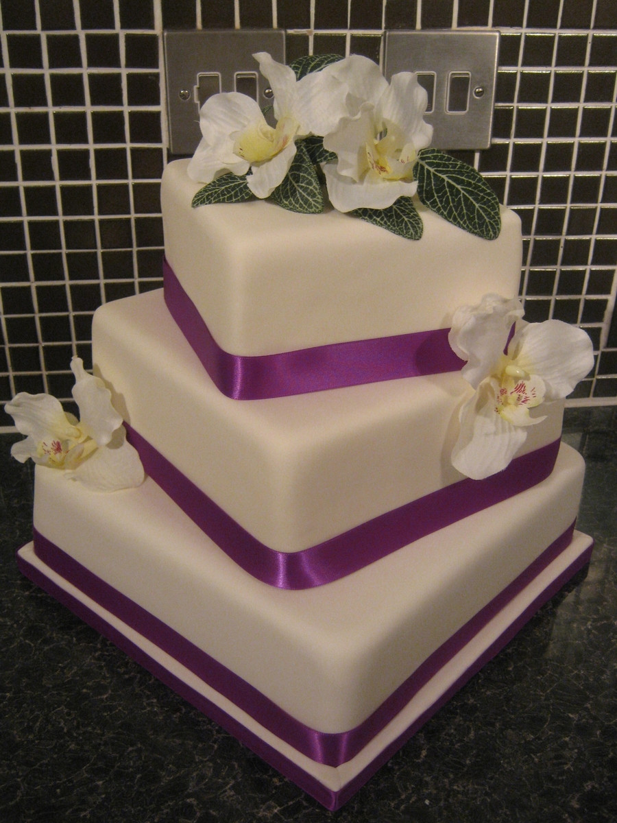 3 Tier Square Wedding Cakes
 3 Tier Square Wedding Cake CakeCentral