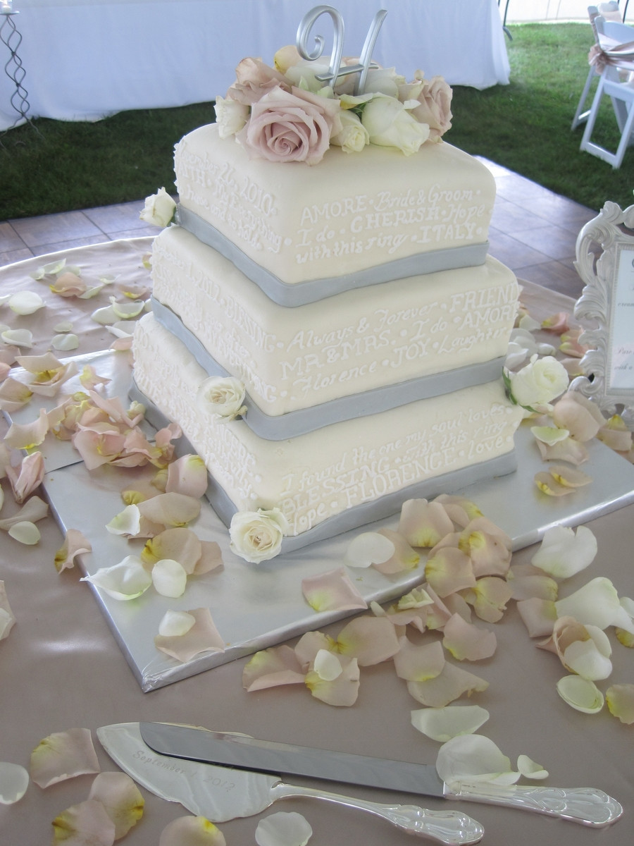 3 Tier Square Wedding Cakes
 3 Tier Square Wedding Cake CakeCentral