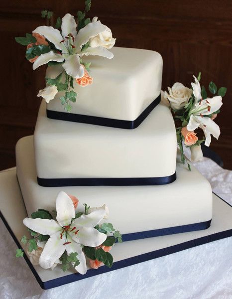 3 Tier Square Wedding Cakes
 Wedding Cakes