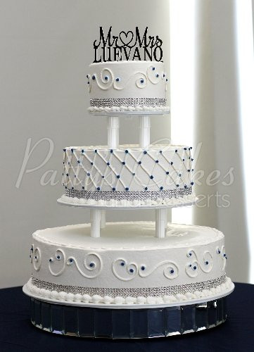 3 Tier Wedding Cakes Designs
 Blue dots wedding cake Archives Patty s Cakes and Desserts