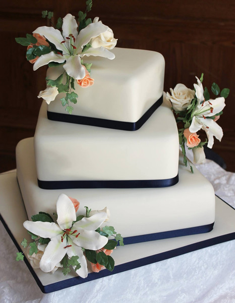 3 Tiered Square Wedding Cakes
 Wedding Cakes