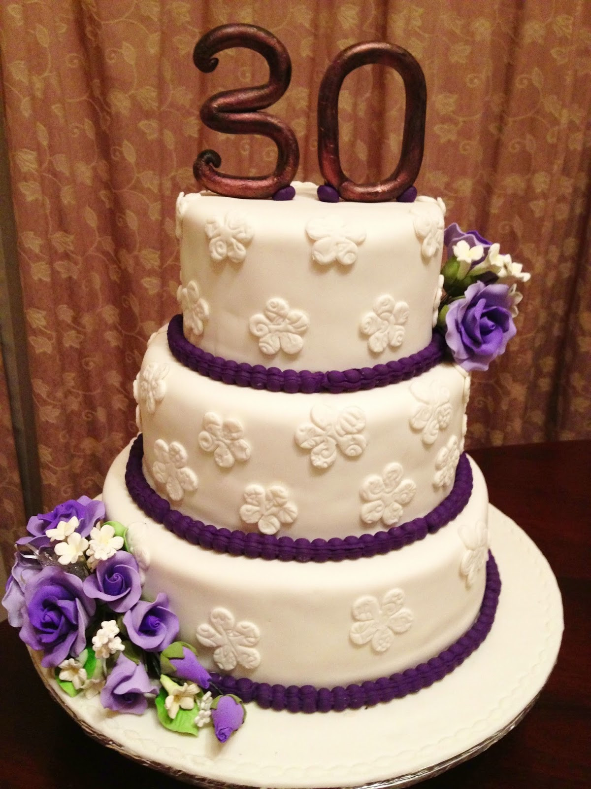 30Th Wedding Anniversary Cakes
 Pink Oven Cakes and Cookies Wedding Anniversary cake