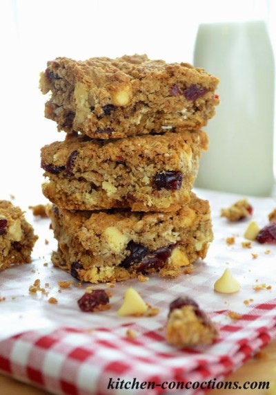 365 Organic Old Fashioned Rolled Oats
 White Chocolate Cranberry Oat Bars Kitchen Concoctions