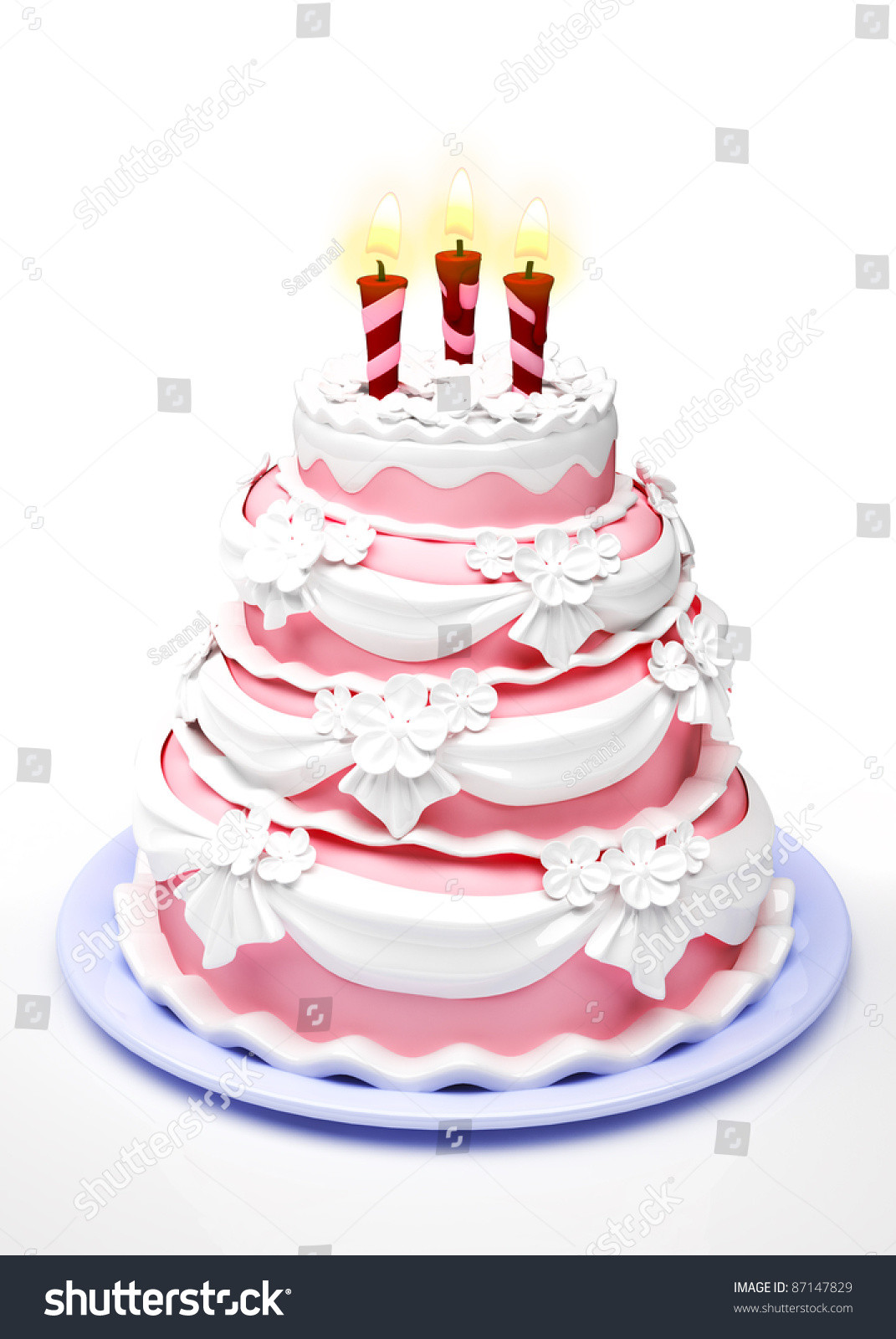 3D Wedding Cakes
 Beautiful Wedding Cake 3d Illustration