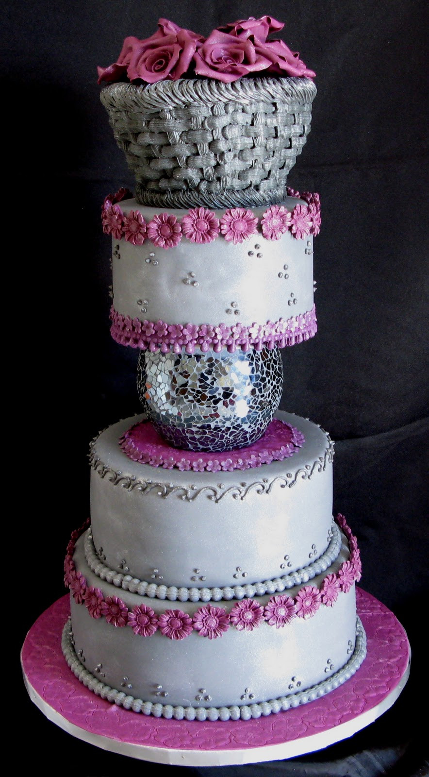 4 Layered Wedding Cakes
 Sugarcraft by Soni Four Layer Wedding Cake Basket of
