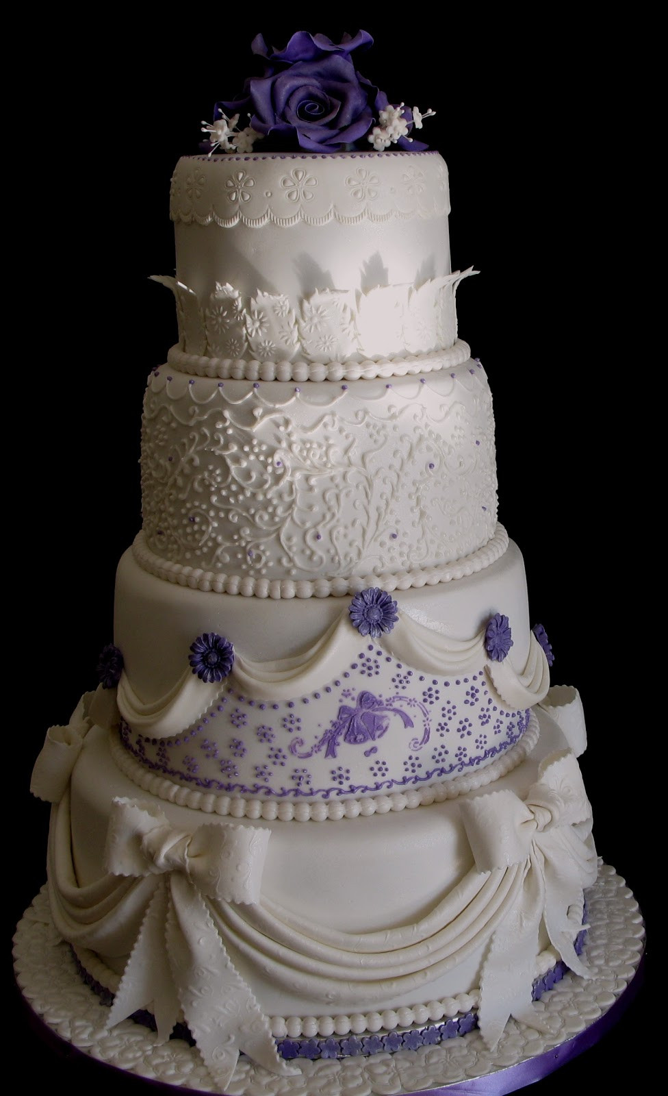4 Layered Wedding Cakes
 Sugarcraft by Soni Four Layer Wedding Cake Drapes and