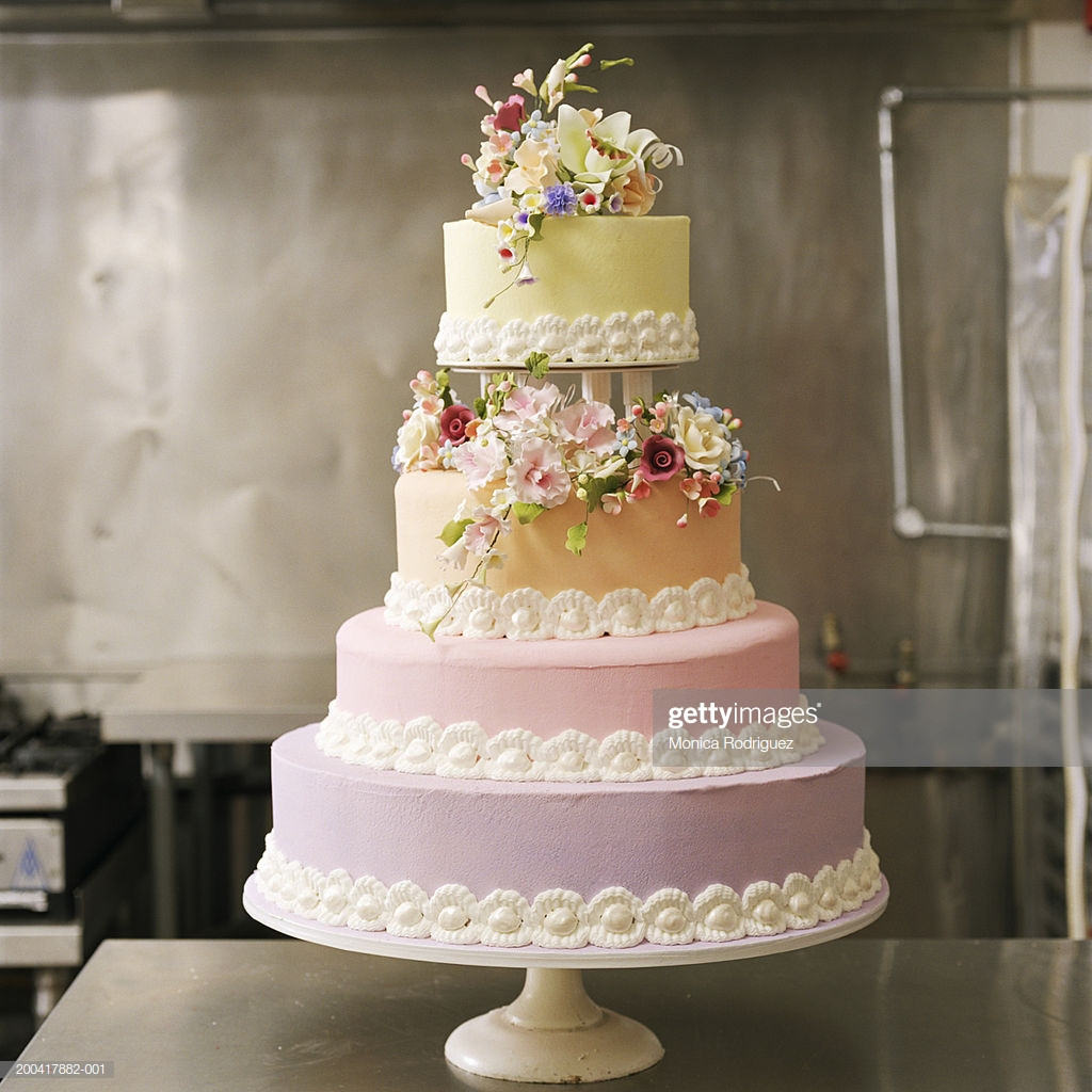 4 Layered Wedding Cakes
 4 Layer Wedding Cake Stock