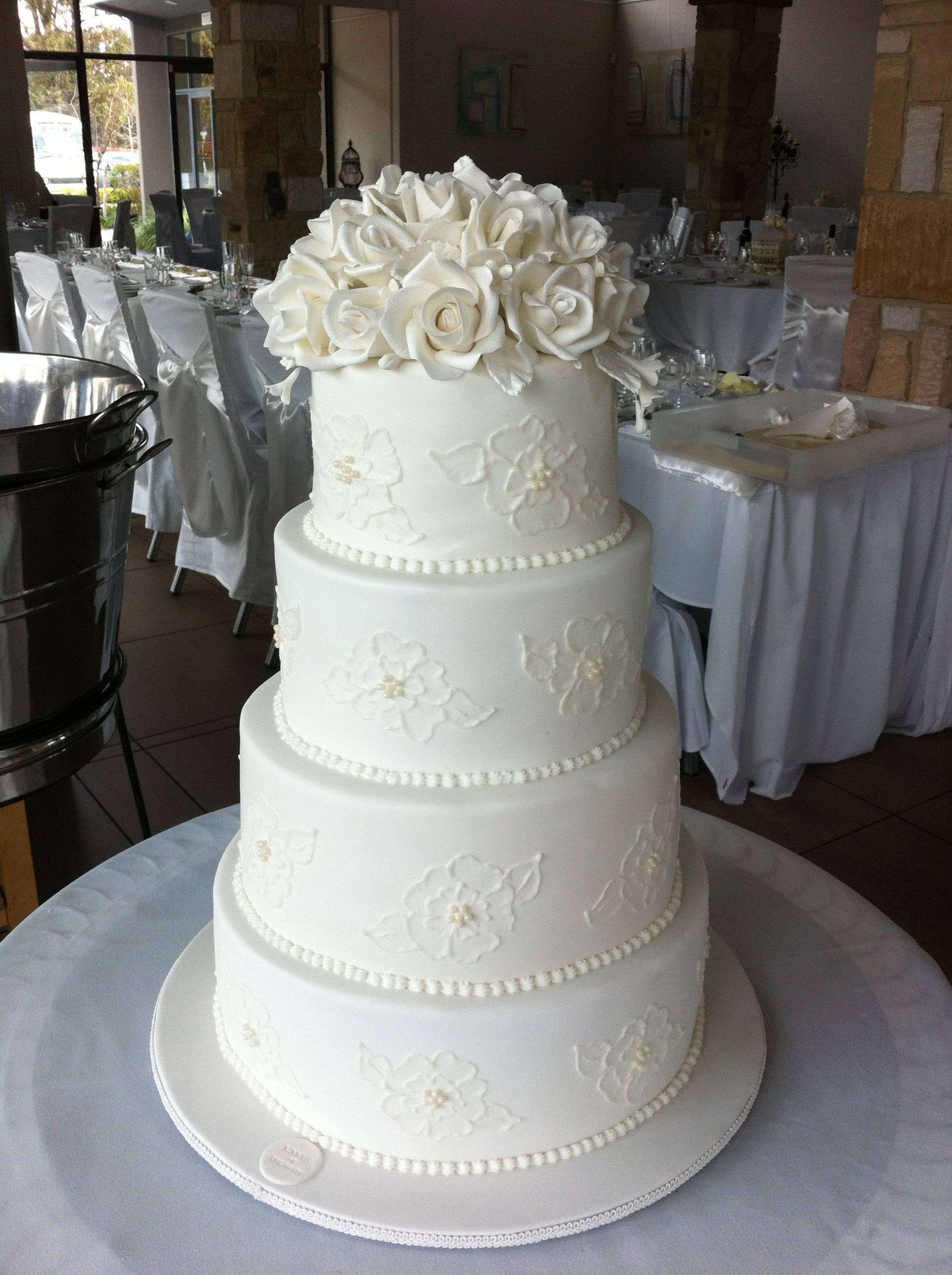 4 Tier Wedding Cakes
 4 tier square wedding cake idea in 2017