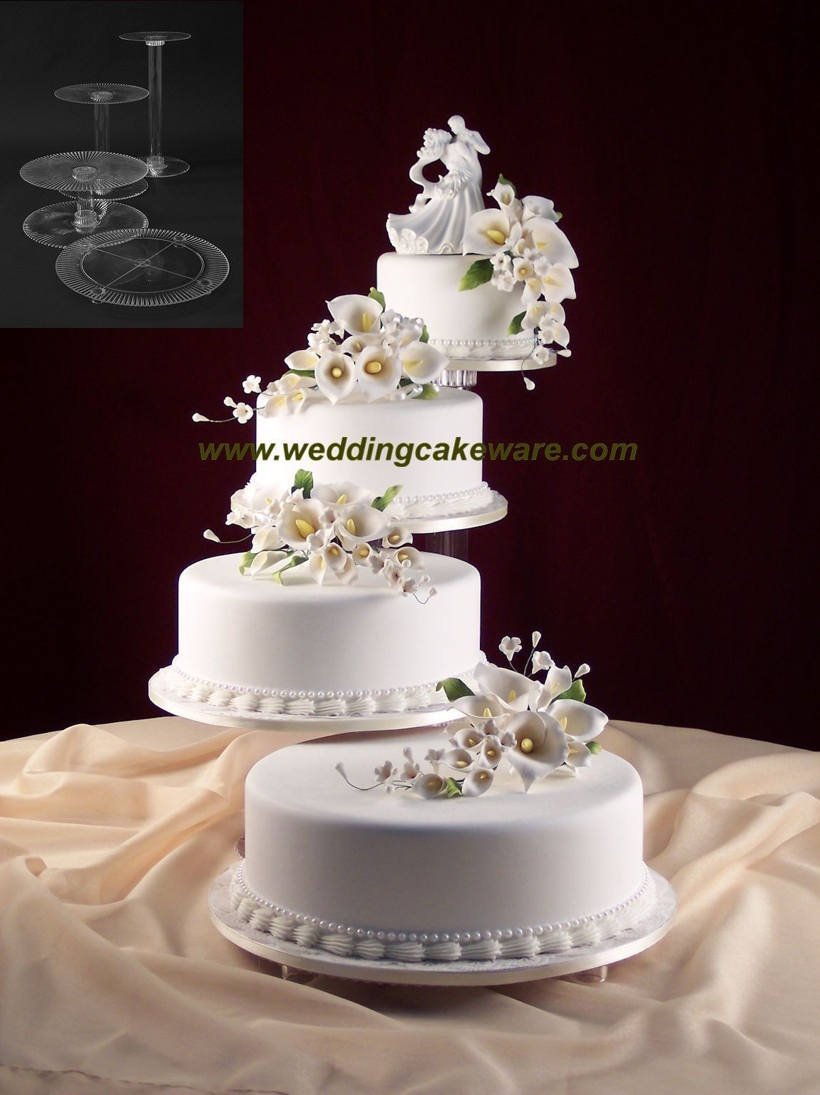 4 Tier Wedding Cakes
 Four tier wedding cake stand idea in 2017