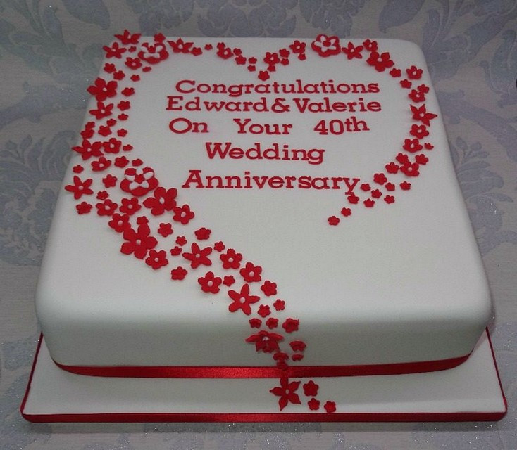 40Th Wedding Anniversary Cakes
 Amazing 40th Wedding Anniversary Cakes Inspirations