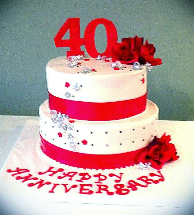 40Th Wedding Anniversary Cakes
 25 best ideas about 40th Anniversary Cakes on Pinterest