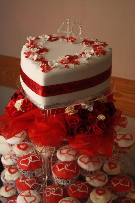 40th Wedding Anniversary Cakes the Best 40th Ruby Wedding Anniversary Cake Cake by Carol