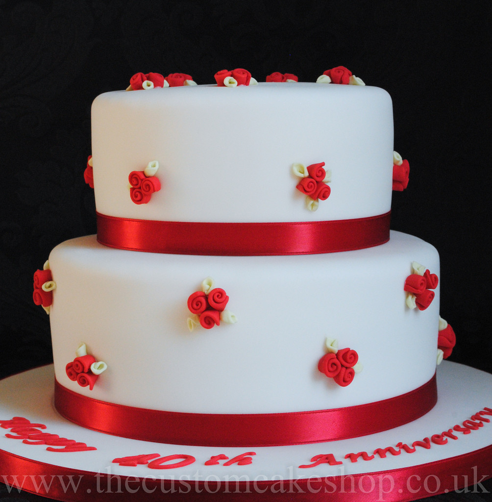 40Th Wedding Anniversary Cakes
 40th Ruby Wedding Anniversary Cake