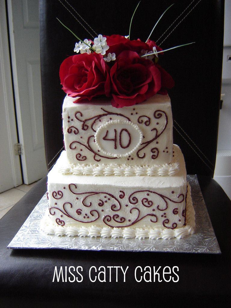 40Th Wedding Anniversary Cakes
 40th Wedding Anniversary Cake