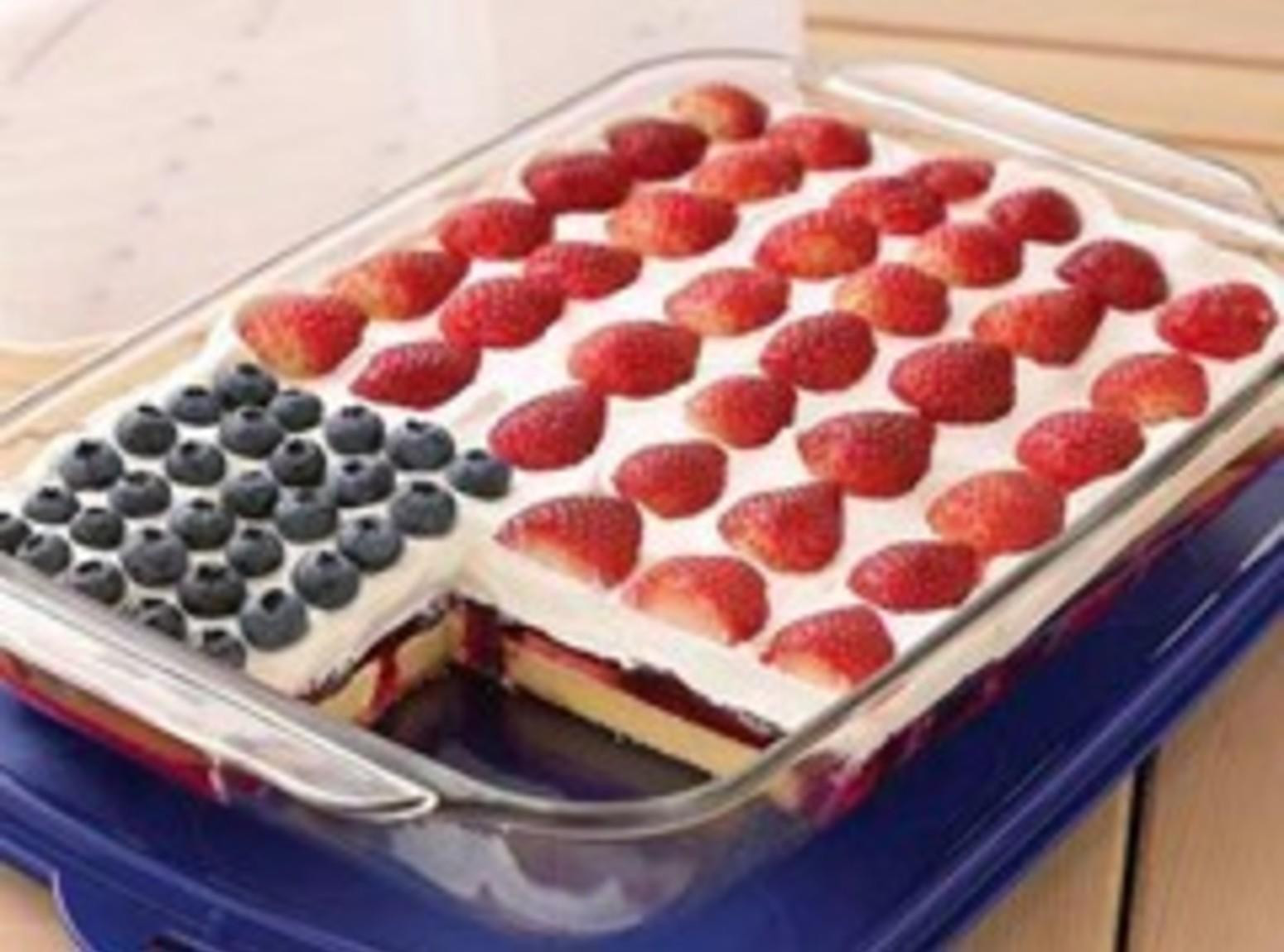 4Th July Desserts
 WAVE YOUR FLAG CHEESECAKE Recipe