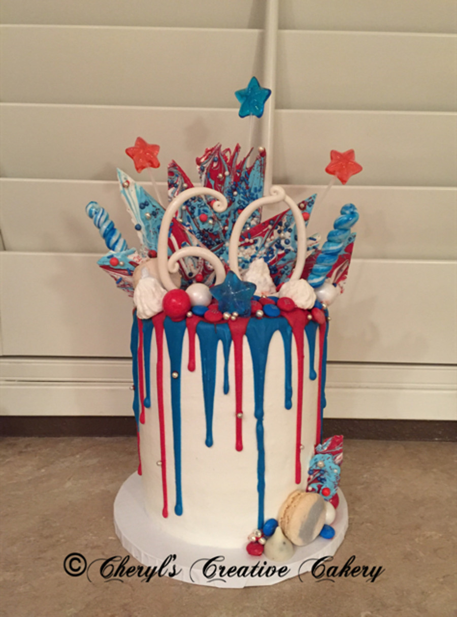 4Th Of July Birthday Cake
 Birthday & 4Th July Drip Cake CakeCentral