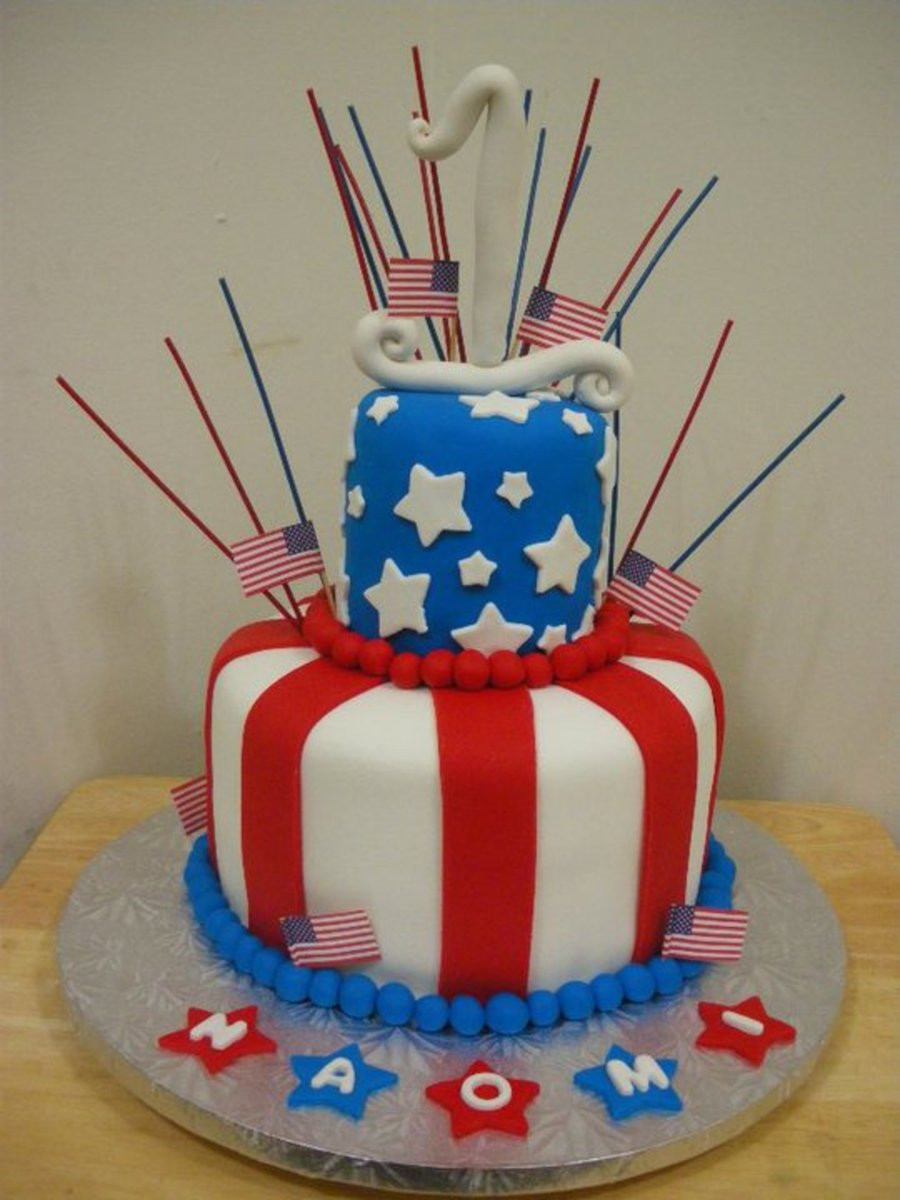 4Th Of July Birthday Cake
 4Th July Themed 1St Birthday Cake CakeCentral