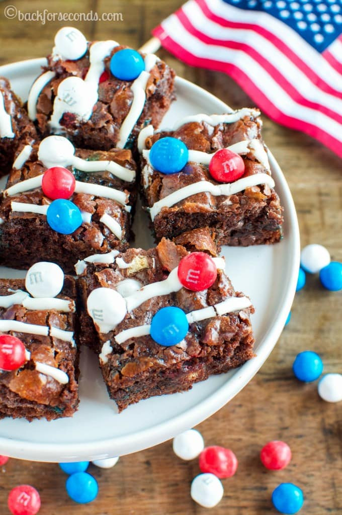 4Th Of July Brownies
 Patriotic Marshmallow Crunch Brownies Back for Seconds