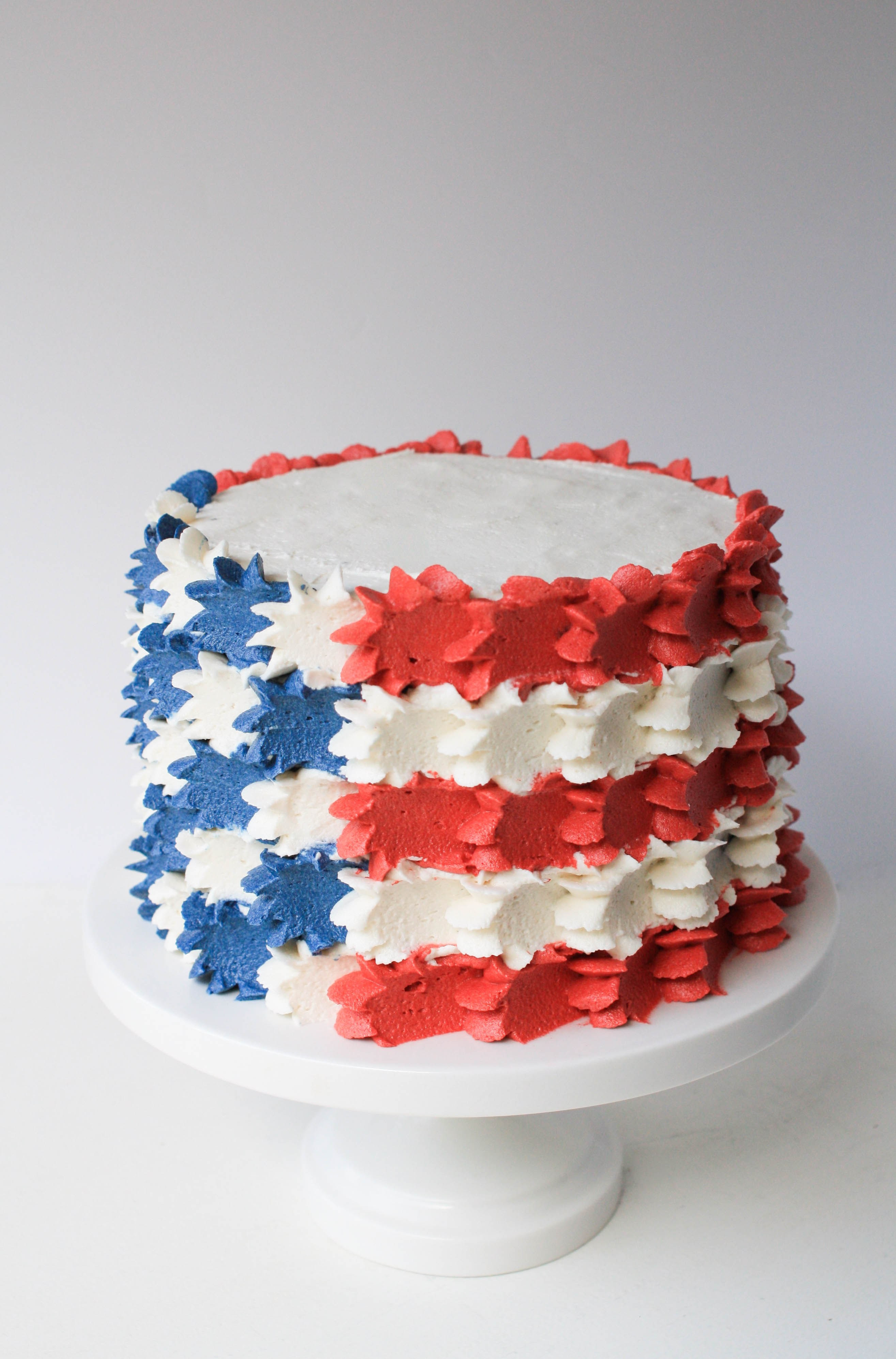 4Th Of July Cake Recipes
 Buttercream Stars And Stripes Flag Cake