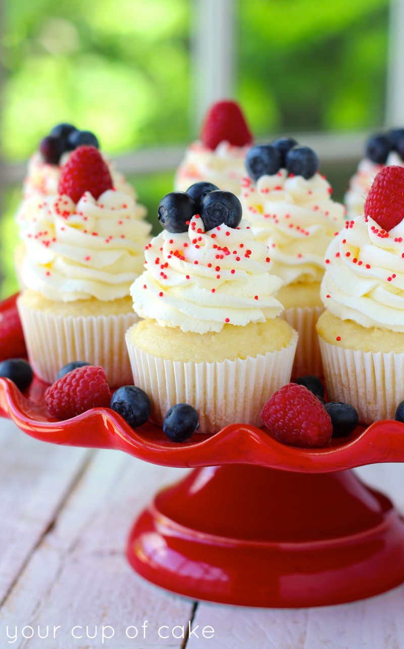 4Th Of July Cupcakes
 Lemon Whipped Cream 4th of July Cupcakes Your Cup of Cake