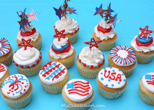 4Th Of July Cupcakes
 Fourth of July Cupcakes