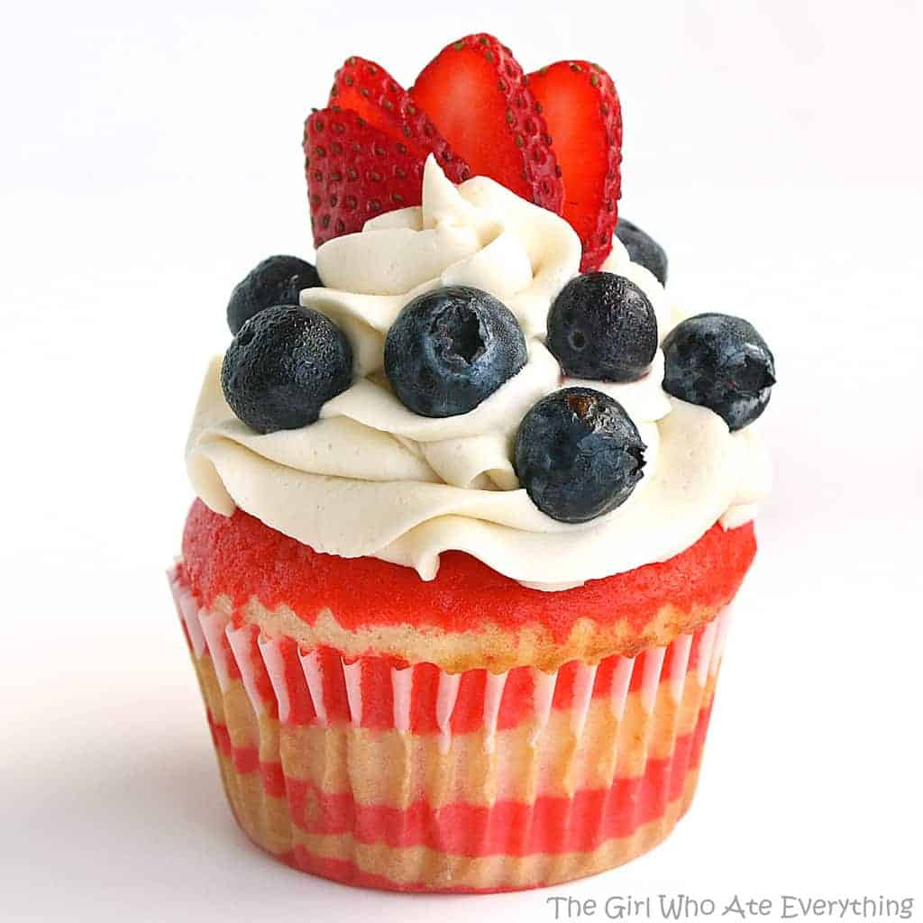 4Th Of July Cupcakes
 Flag Cupcakes