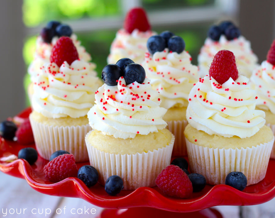 4Th Of July Cupcakes
 Lemon Whipped Cream 4th of July Cupcakes Your Cup of Cake