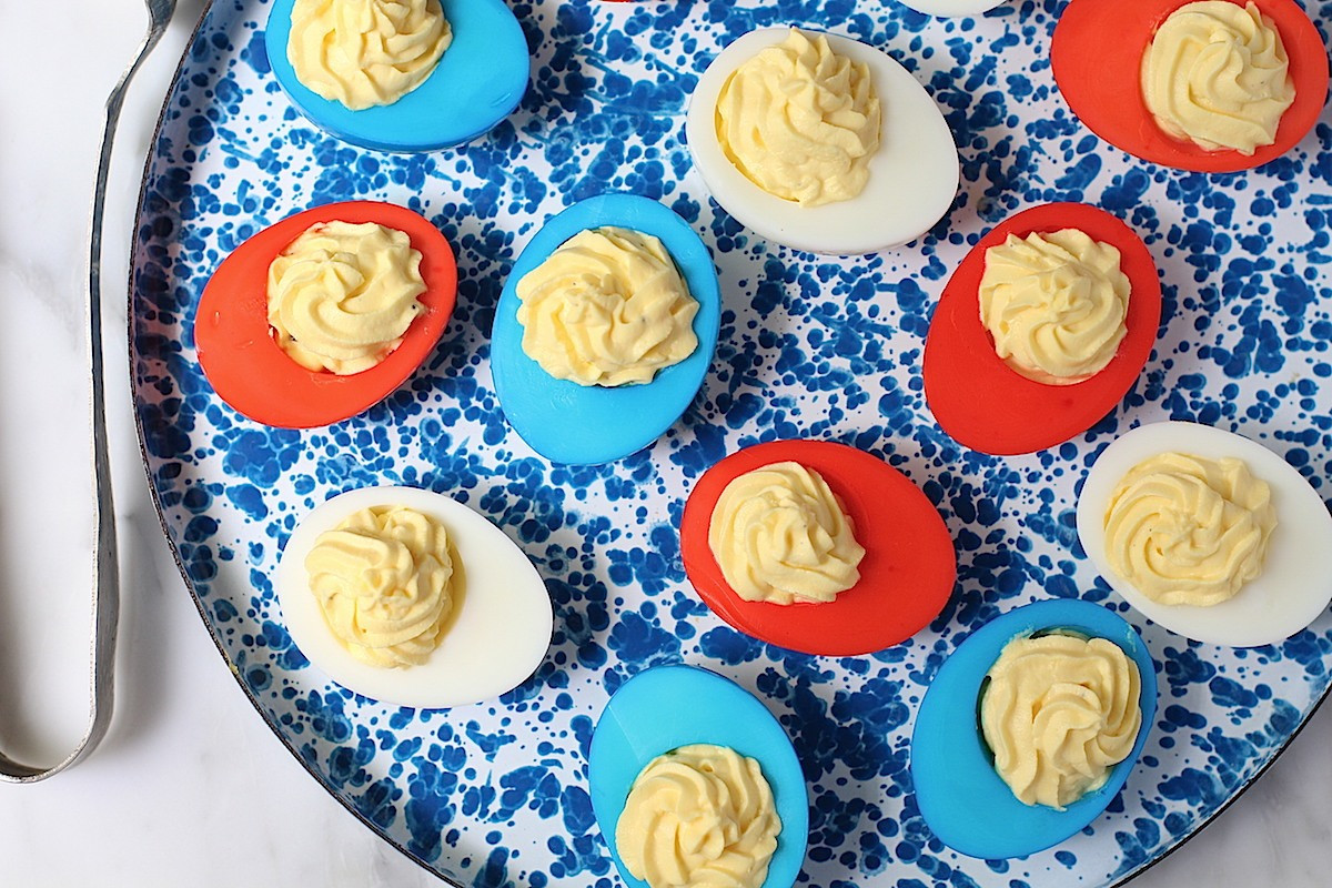 4Th Of July Deviled Eggs
 4th of July Deviled Eggs