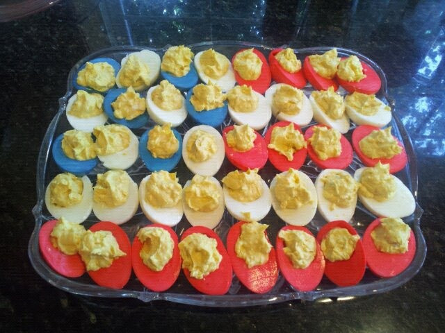 4Th Of July Deviled Eggs
 Fourth of July ideas Happy Fourth of July