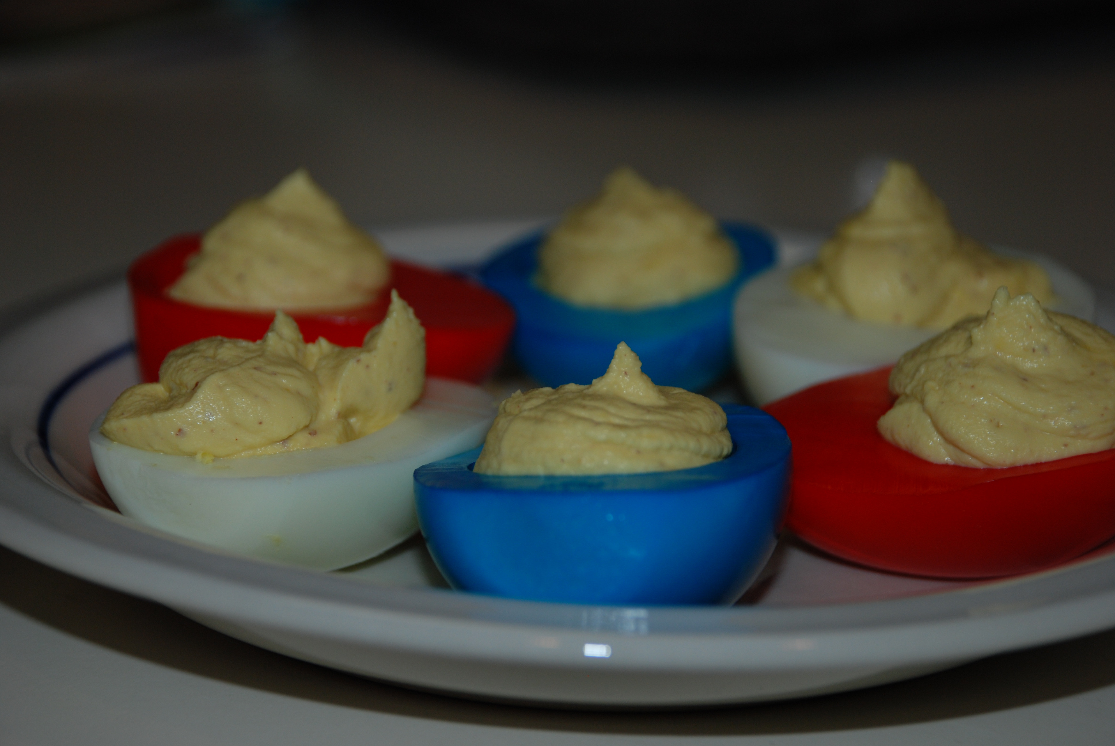 4Th Of July Deviled Eggs
 Deviled Eggs in Colorful Shells for All Occasions Easter
