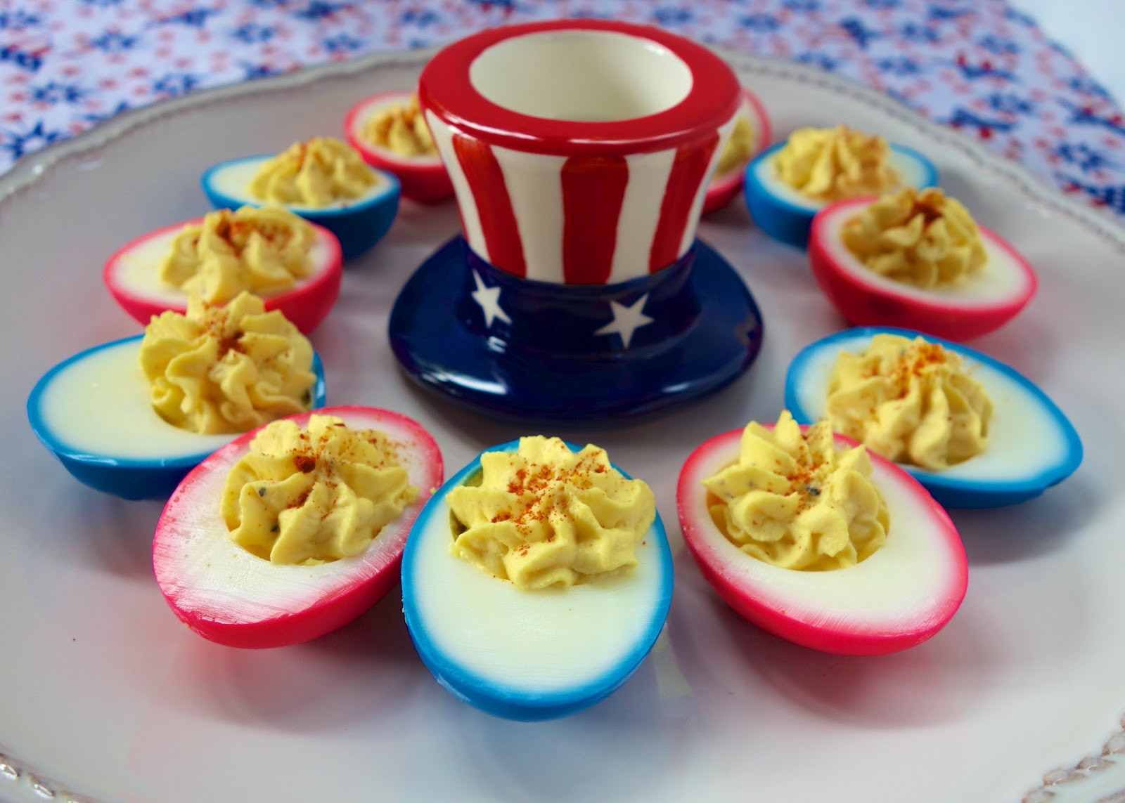 4Th Of July Deviled Eggs
 Patriotic Deviled Eggs