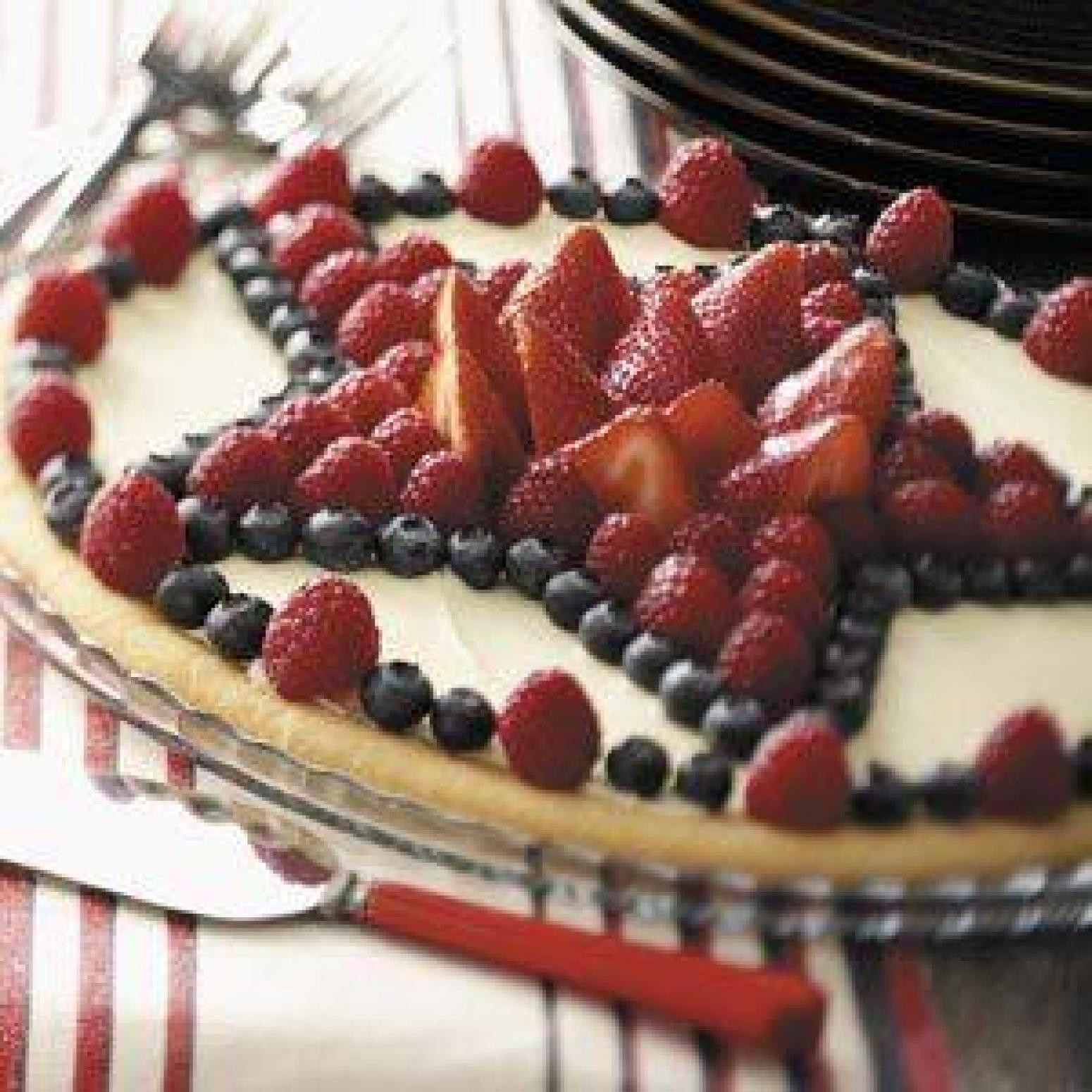 4Th Of July Fruit Desserts
 Star Spangled Fruit Tart Recipe