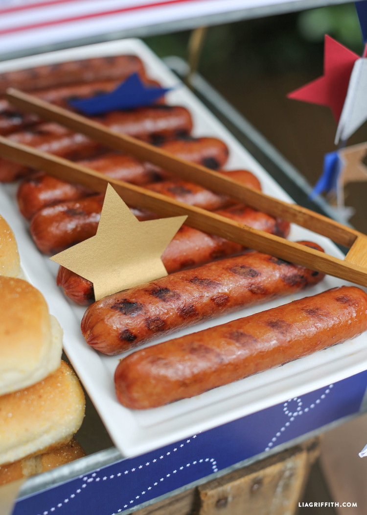 4Th Of July Hot Dogs
 Hot Dog Bar for 4th of July Lia Griffith