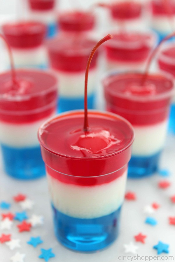 4Th Of July Jello Dessert
 Show and Tell link party time Sugar Bee Crafts