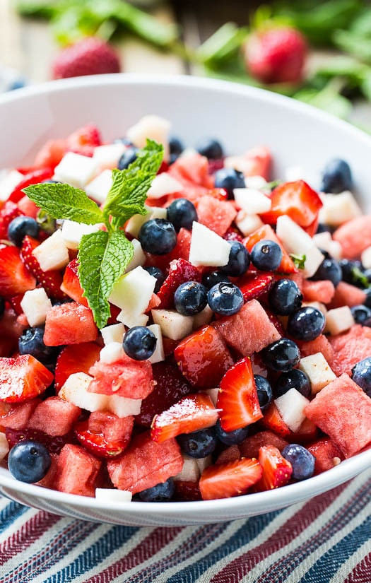 4Th Of July Salads
 Red White and Blue Fruit Salad Spicy Southern Kitchen