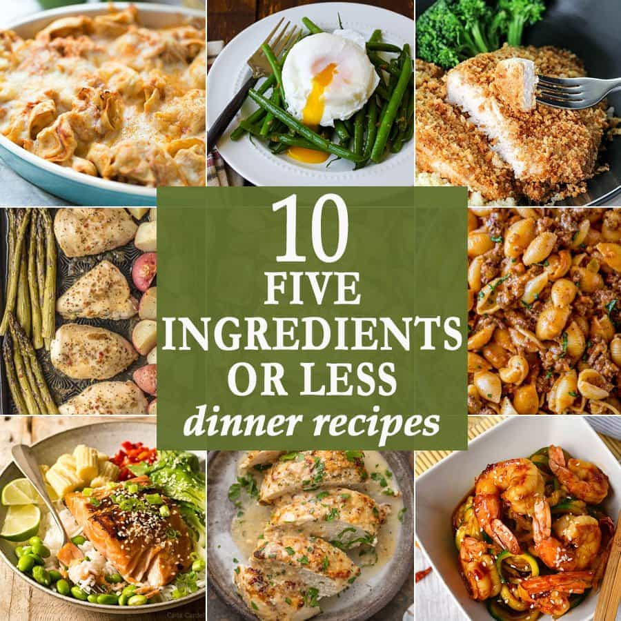 5 Ingredient Healthy Dinners
 10 Five Ingre nts or Less Dinners TheDirtyGyro