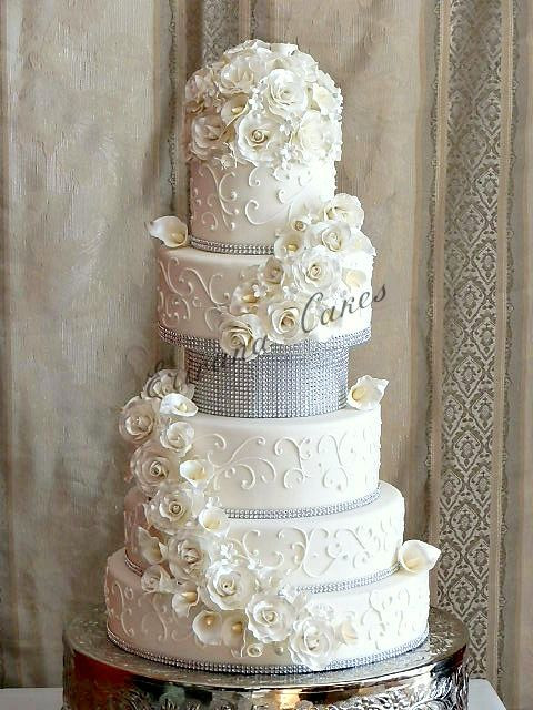 5 Tier Wedding Cakes
 Cakes Cascading flowers on Pinterest