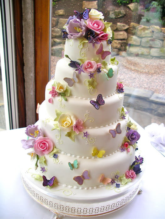 5 Tier Wedding Cakes
 5 tier Country garden wedding cake cake by Lynette